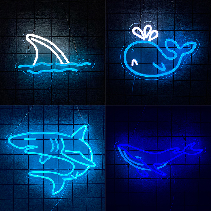 Marine Aquarium Live - Shark Led Neon Sign, Marine Animal