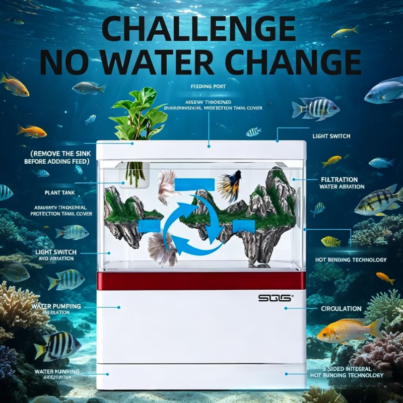 2026 mini fish tank Self circu - مراجعة Marine Aquarium Live وسعره
