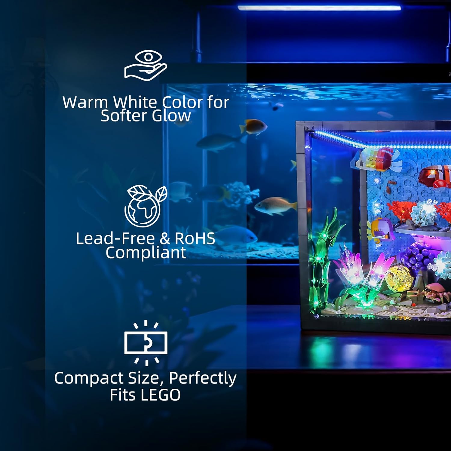 Hprosper LED Light for lego 10 - مراجعة Aquarium Marine Lights وسعره