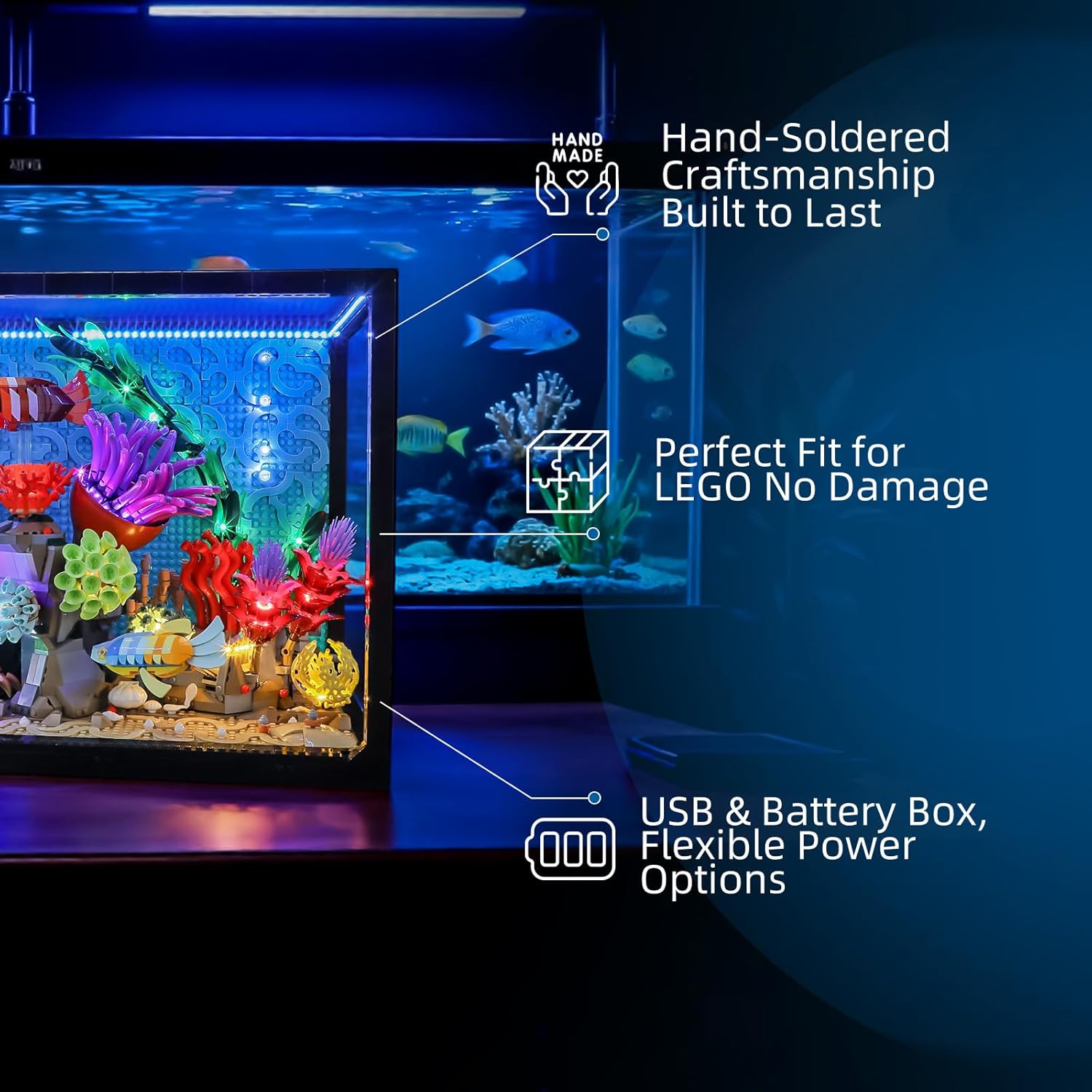 Hprosper LED Light for lego 10 - مراجعة Aquarium Marine Lights وسعره