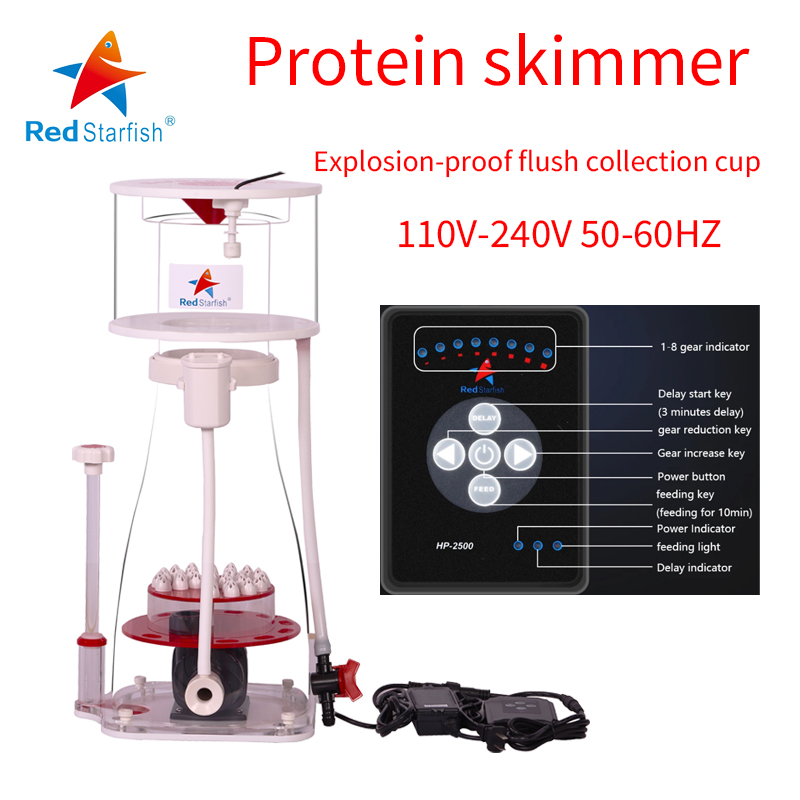 110-240V Red Starfish  Aquariu - مراجعة Marine Aquarium Protein Skimmer وسعره