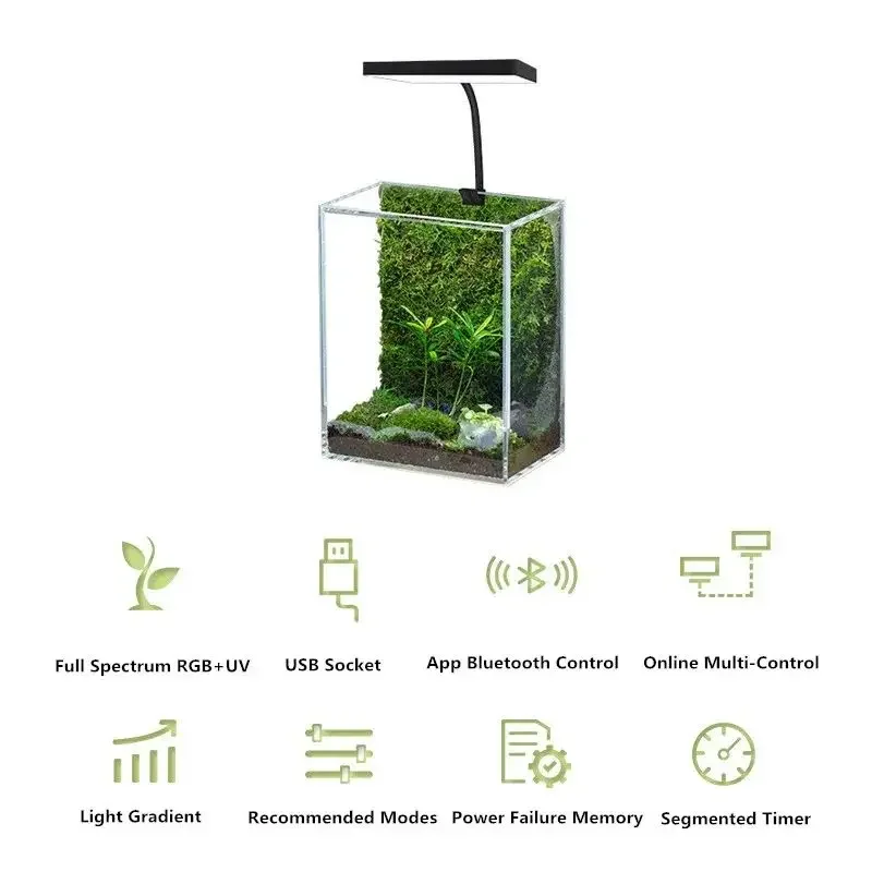 WEEK AQUA Mini 9 Pro USB Nano  - مراجعة Aquarium Marine Lights وسعره