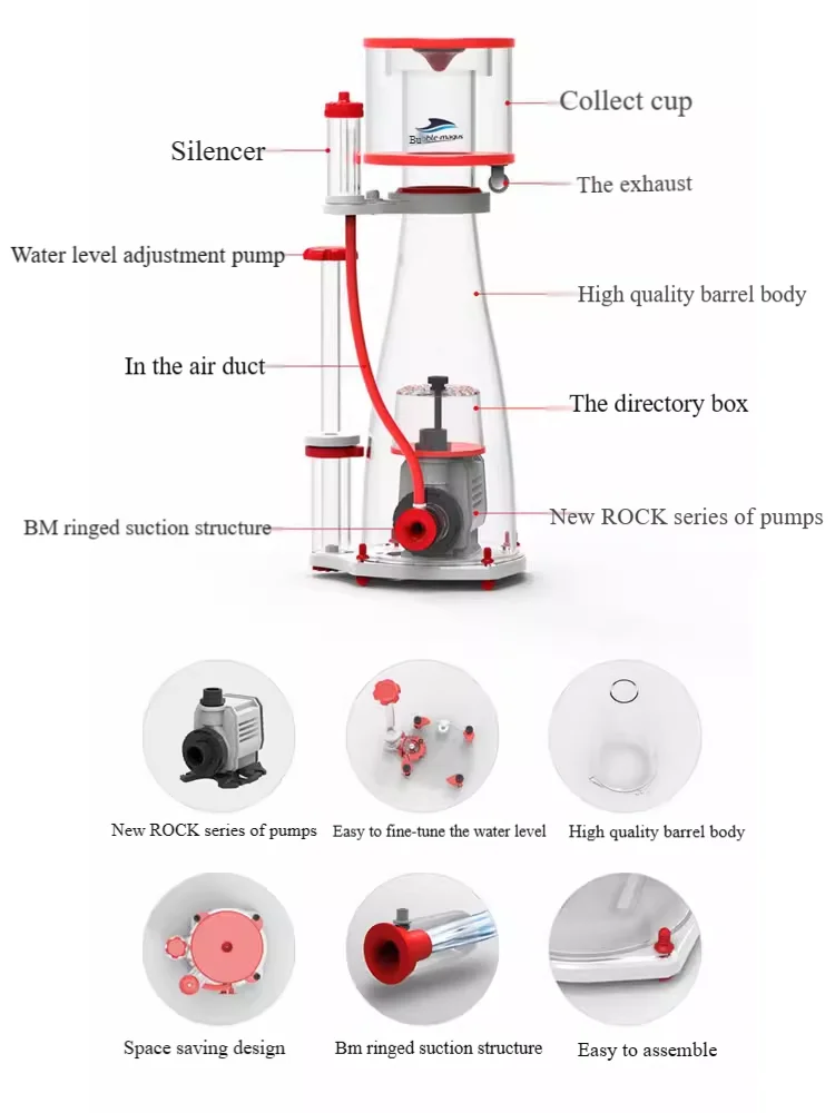 220-240V 50Hz Bubble Magus Cur - مراجعة Marine Aquarium Protein Skimmer وسعره