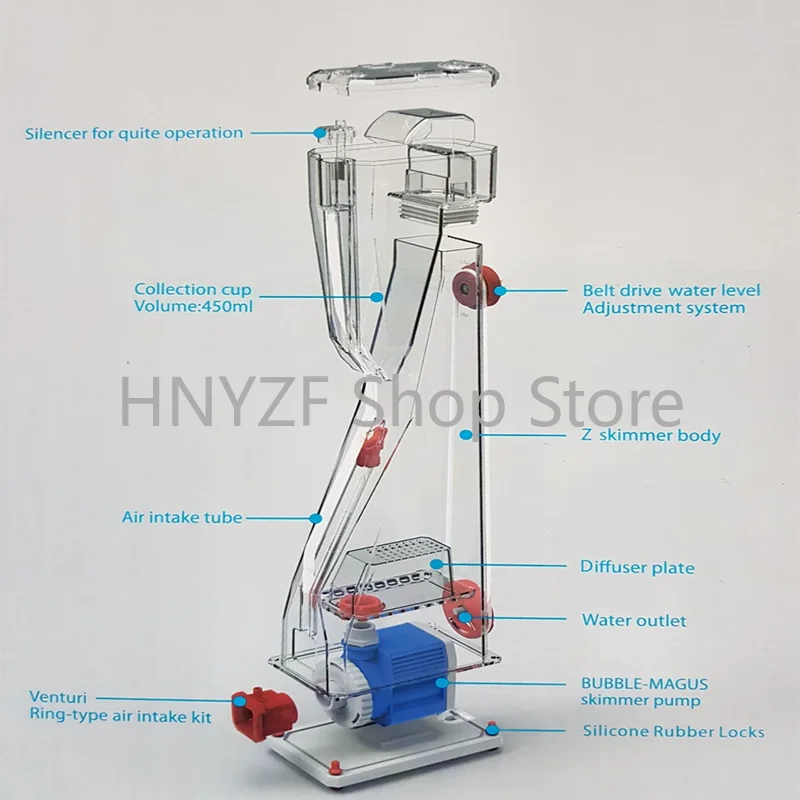 Bubble Magus Z5 Z6 Z7 Z8 Inter - مراجعة Marine Aquarium Protein Skimmer وسعره