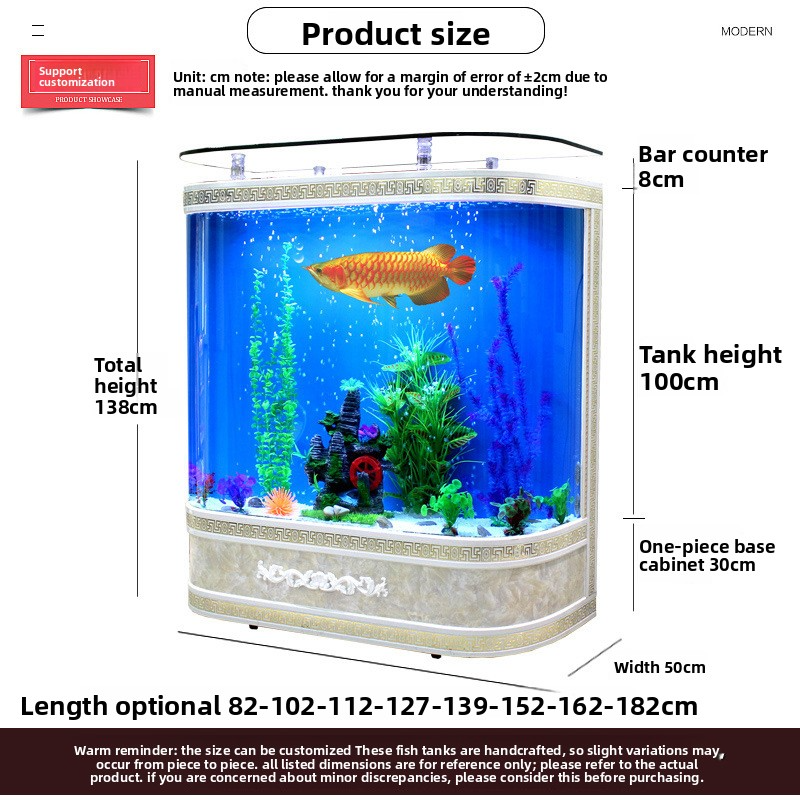 Customized Large Glass Fish Ta - مراجعة Marine Aquarium Live وسعره